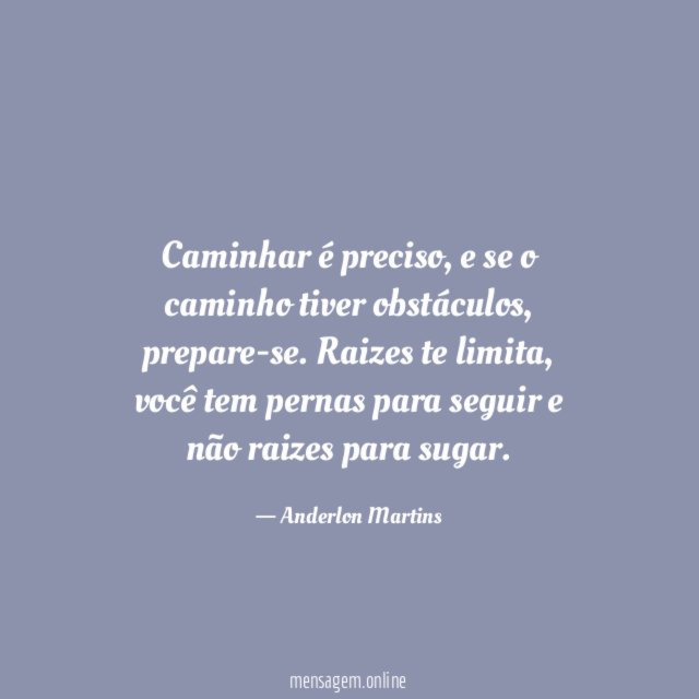 Caminhar é preciso