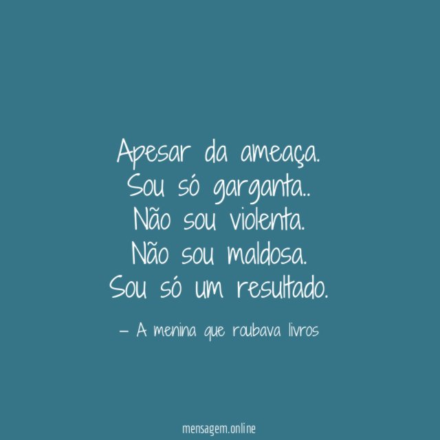 Apesar da ameaça