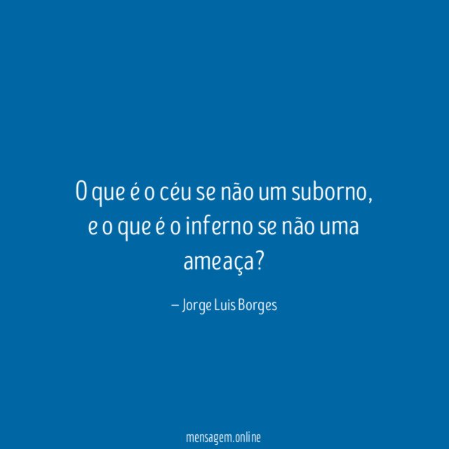 O que é o céu se não um suborno