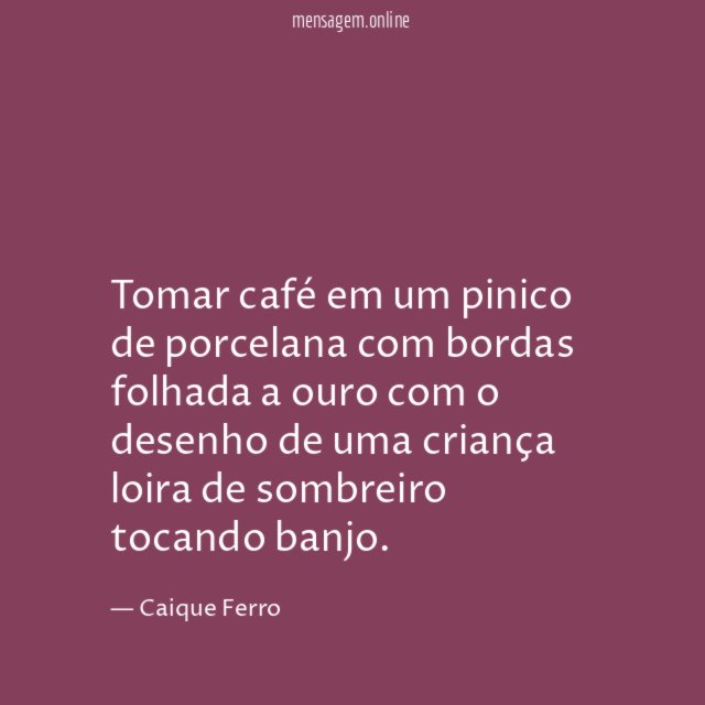 Tomar café em um pinico de porcelana com