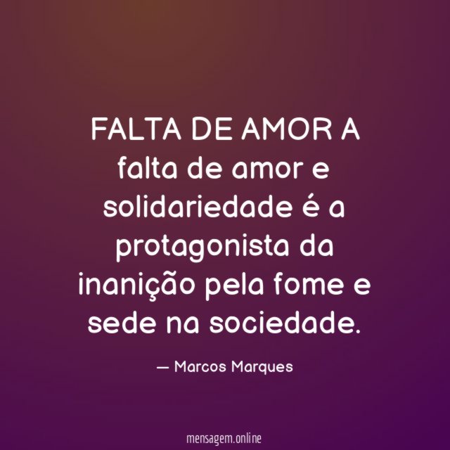 FALTA DE AMOR