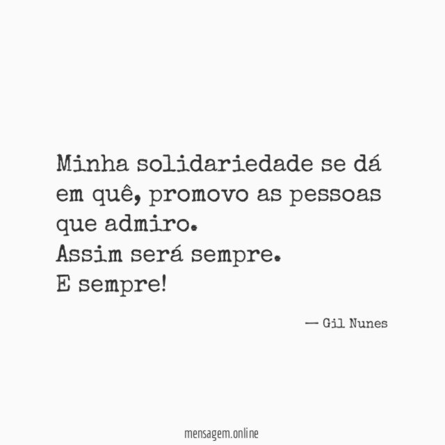 Minha solidariedade se dá em quê
