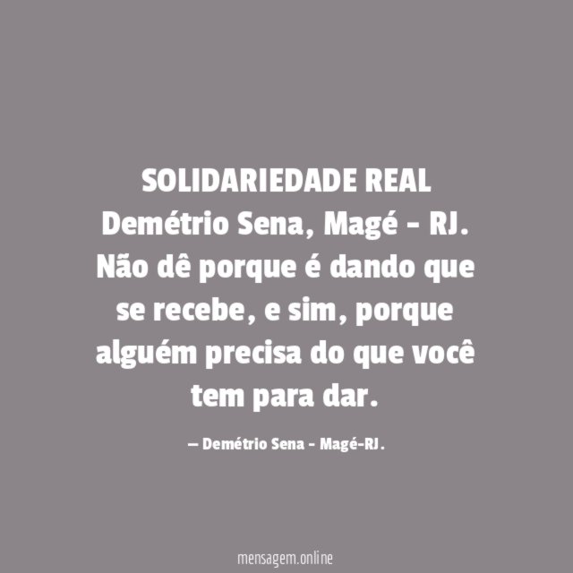 SOLIDARIEDADE REAL