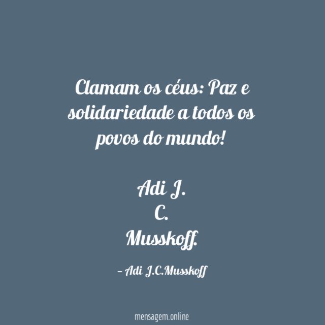Clamam os céus