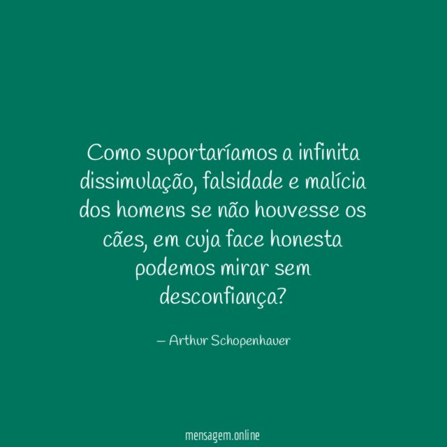 Como suportaríamos a infinita dissimulação