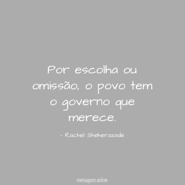 Por escolha ou omissão