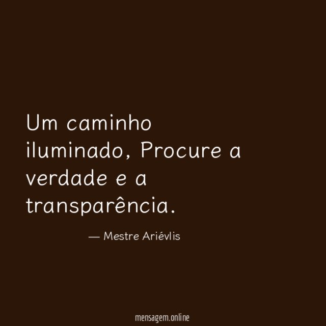 Um caminho iluminado