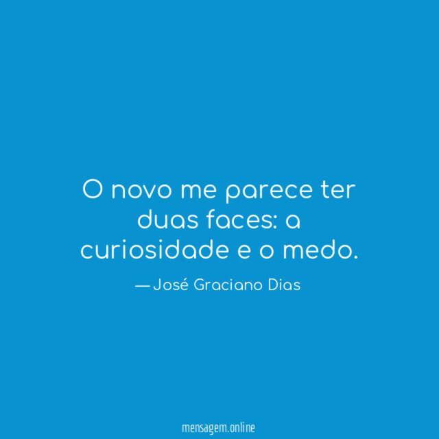 O novo me parece ter duas faces
