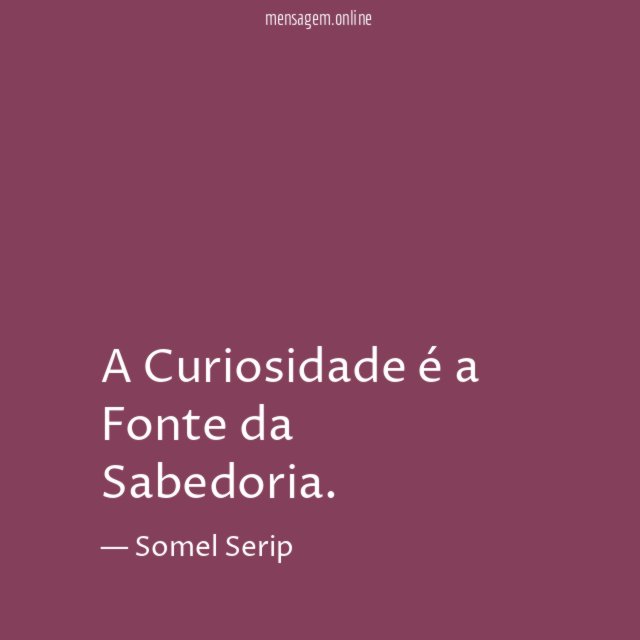 A Curiosidade é a Fonte da Sabedoria