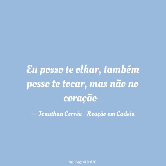 Eu posso te olhar
