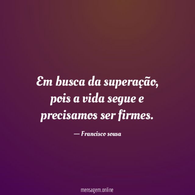 Em busca da superação