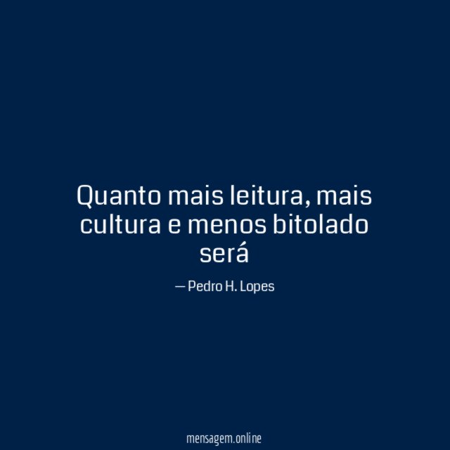 Quanto mais leitura