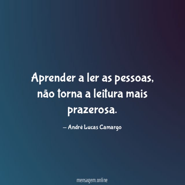 Aprender a ler as pessoas