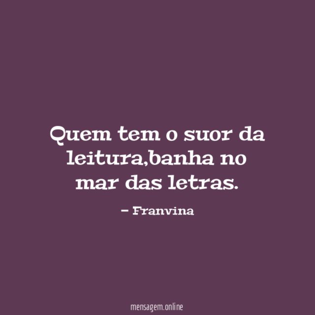 Quem tem o suor da leitura