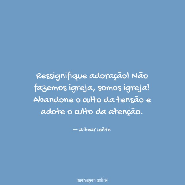 Ressignifique adoração