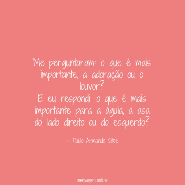Me perguntaram