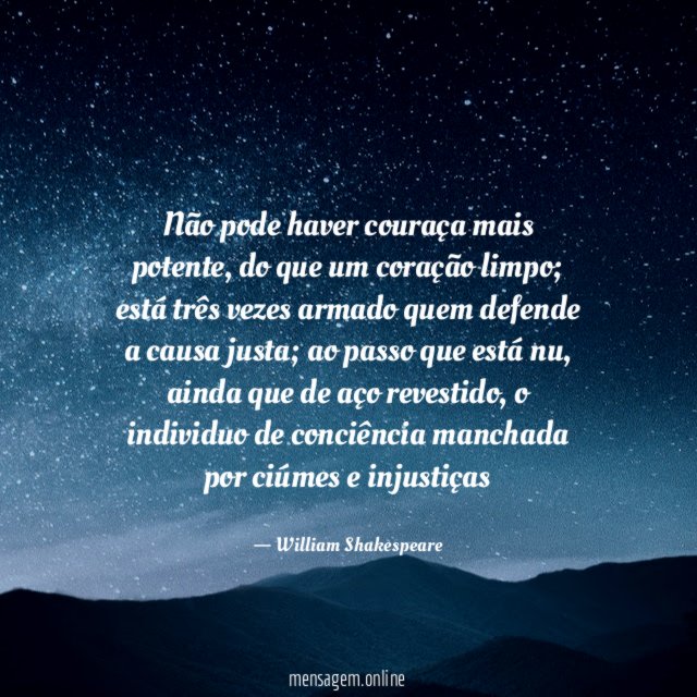 Não pode haver couraça mais potente