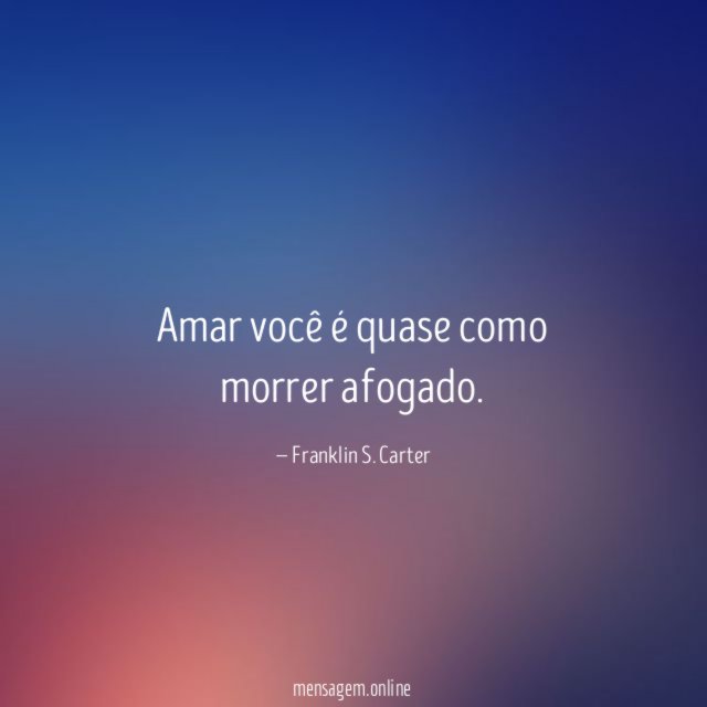 Amar você é quase como morrer afogado