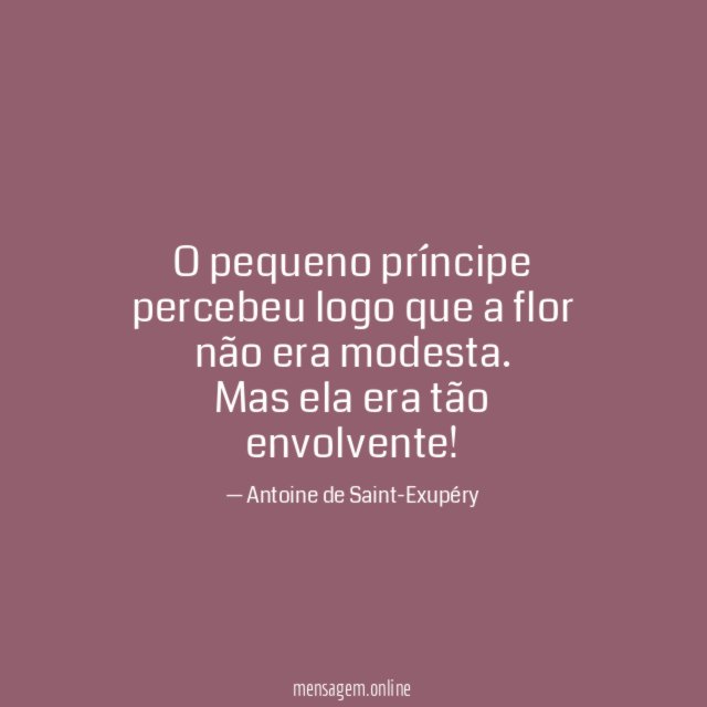 O pequeno príncipe percebeu logo que a flor