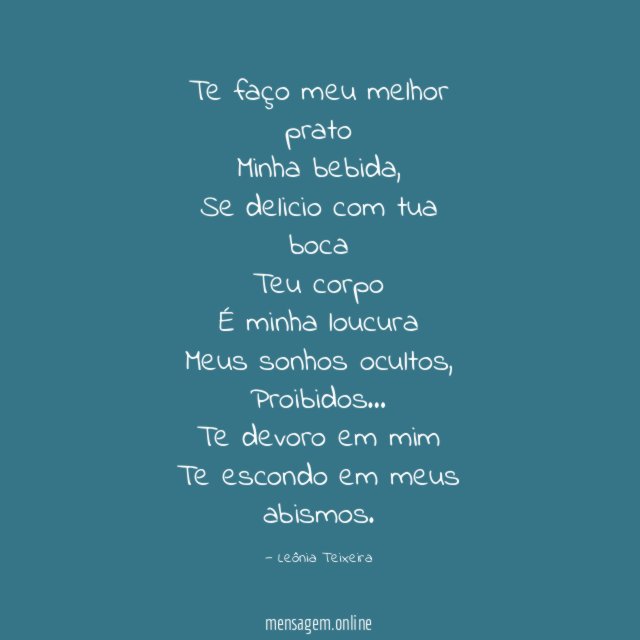 Te faço meu melhor prato Minha bebida