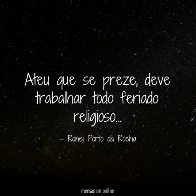 Ateu que se preze