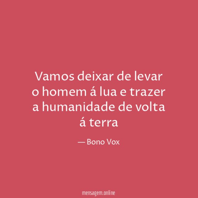 Vamos deixar de levar o homem á lua