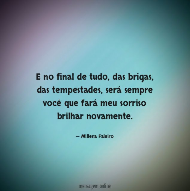 E no final de tudo
