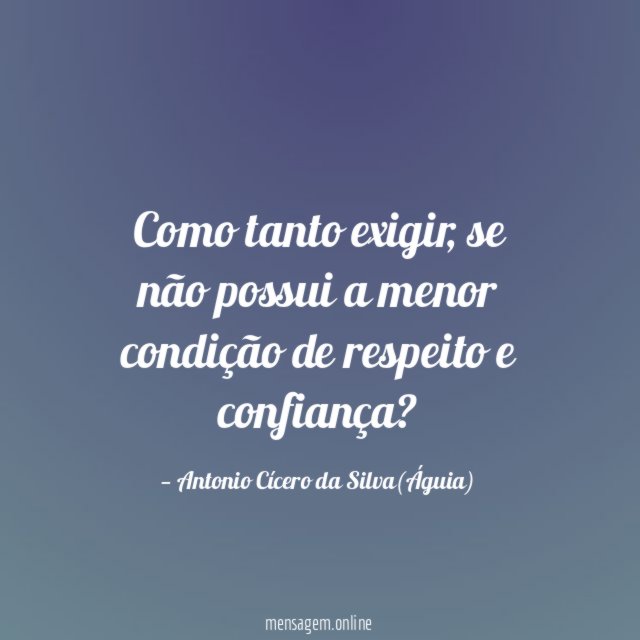 Como tanto exigir
