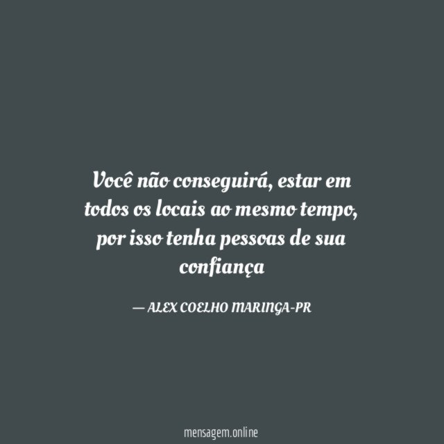 Você não conseguirá