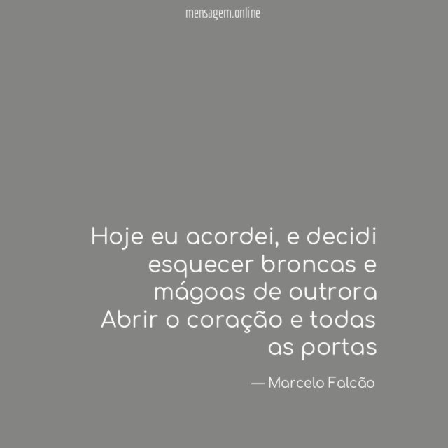 Hoje eu acordei