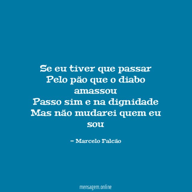 Se eu tiver que passar Pelo pão que