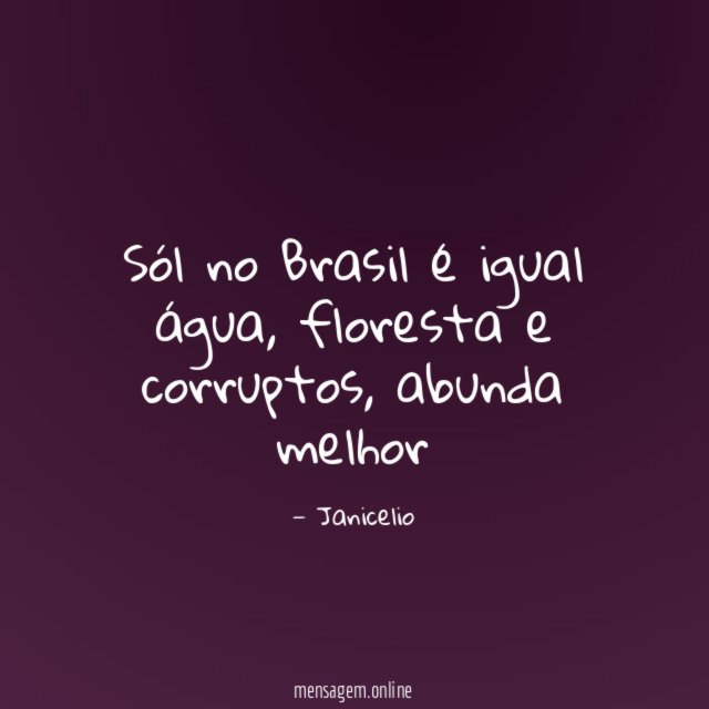 Sól no Brasil é igual água