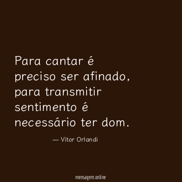 Para cantar é preciso ser afinado
