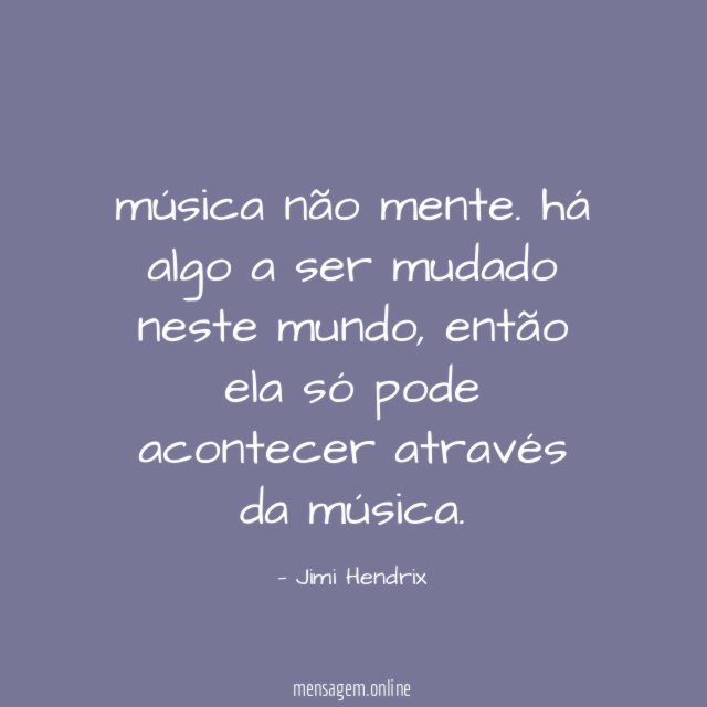 música não mente