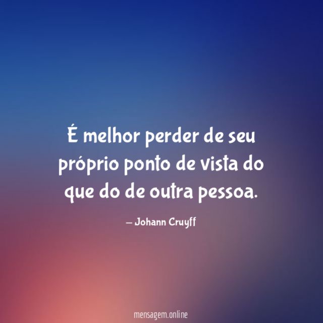 É melhor perder de seu próprio ponto de
