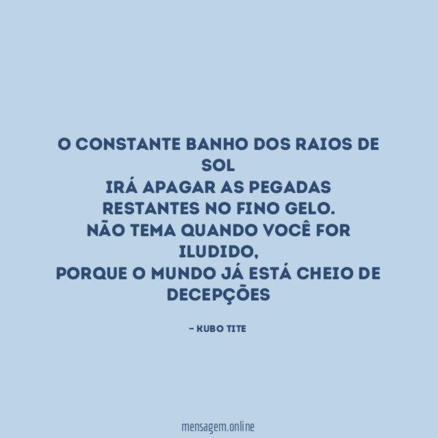 O constante banho dos raios de sol