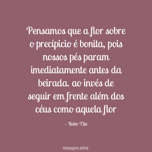 Pensamos que a flor sobre o precípicio é bonita,