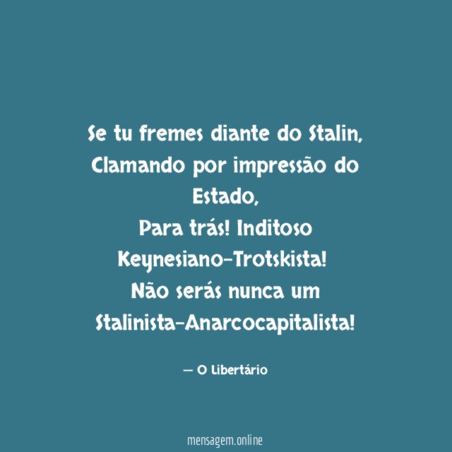 Se tu fremes diante do Stalin