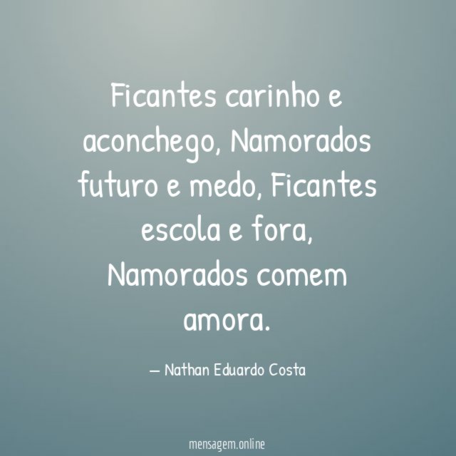Ficantes carinho e aconchego