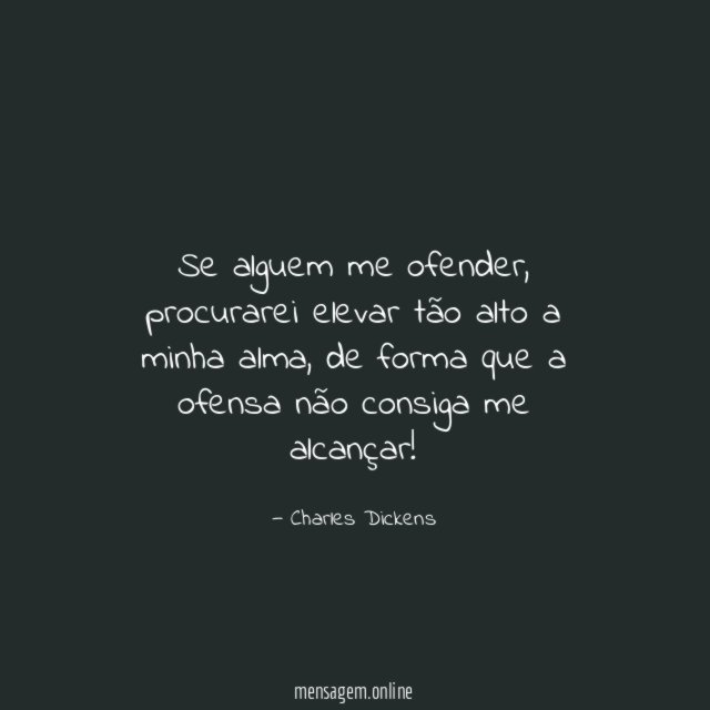 Se alguem me ofender