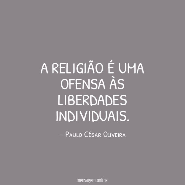 A religião é uma ofensa às liberdades individuais