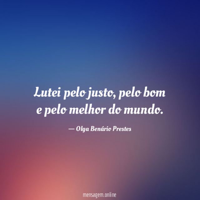 Lutei pelo justo