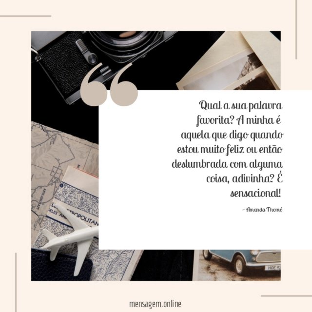 Qual a sua palavra favorita