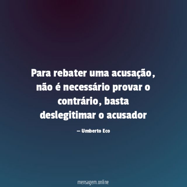 Para rebater uma acusação