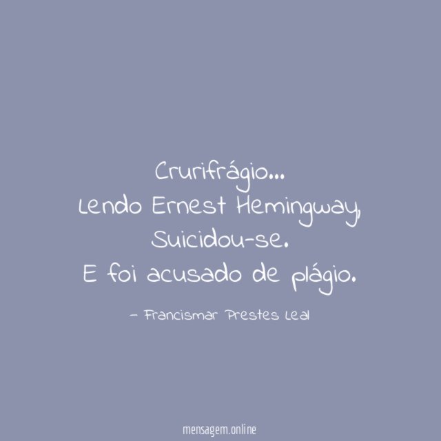Crurifrágio…