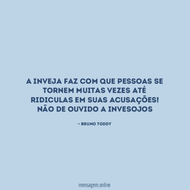 A inveja faz com que pessoas se tornem