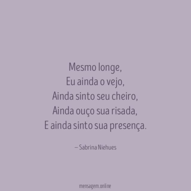 Mesmo longe