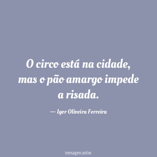 O circo está na cidade