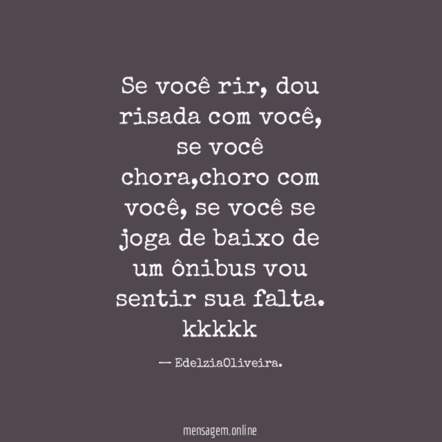 Se você rir