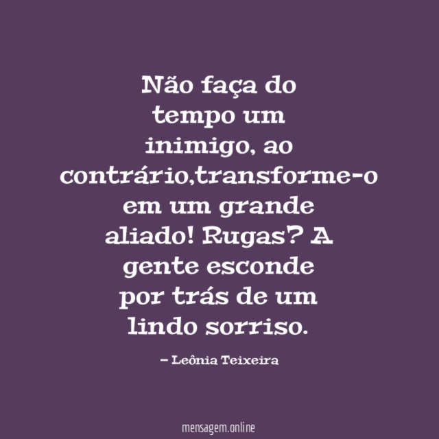 Não faça do tempo um inimigo